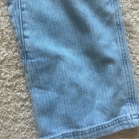 We the Free Noah Foldover Harem Pants Jeans Railroad Stripe Pleating Size XL - Picture 8 of 11